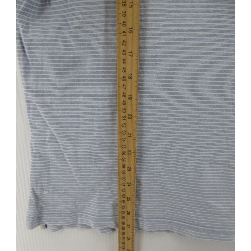 Faherty Polo Shirt Medium Pullover Striped Preppy Organic Cotton Knit - Picture 5 of 11